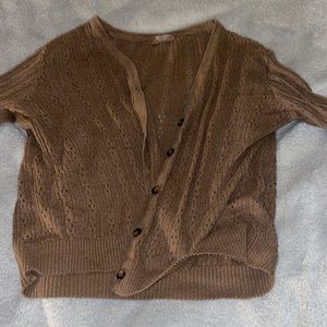 Brown crop sweater